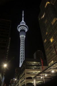 Anolis-Installation auf Aucklands Sky Tower