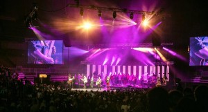 Chauvet fixtures used at Manchester Christian Church’s Christmas celebration