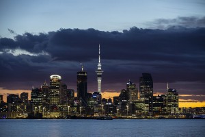 Anolis-Installation auf Aucklands Sky Tower