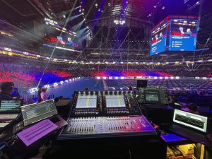 DiGiCo SD12-96 used for US Olympic Swimming Team Trials at Lucas Oil Stadium